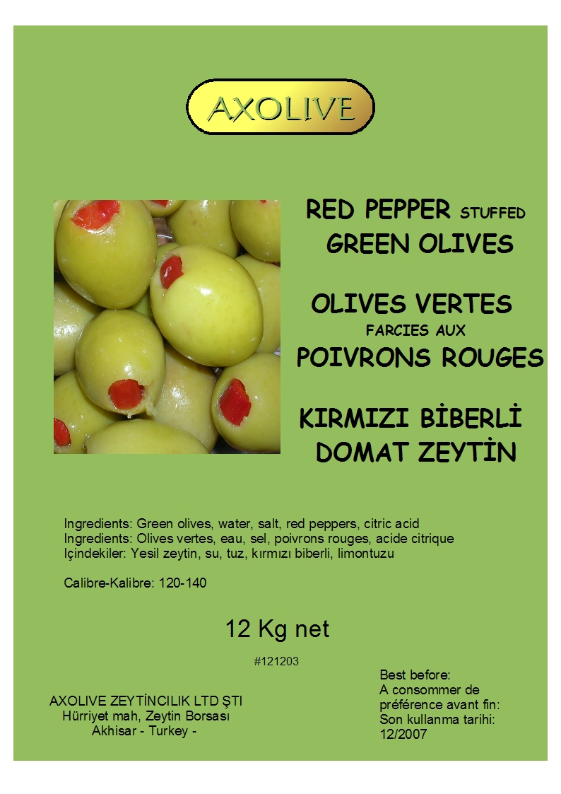 red pepper stuffed olives