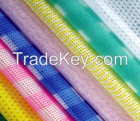 Printed viscose and polyester spunlace nonwoven fabric 