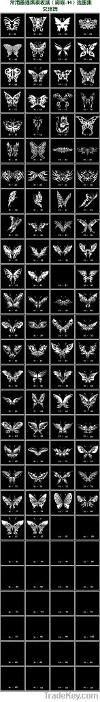 Wholesale - 100 Mixed Design Tattoo Body Painting Glitter Stencil