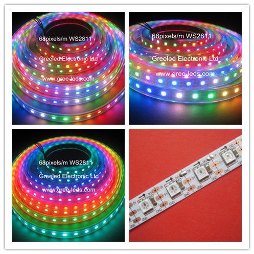 68pixels/m digital led strip with ws2811 IC integrated