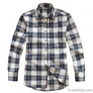 man's 100% cotton flannel long sleeve casual shirt