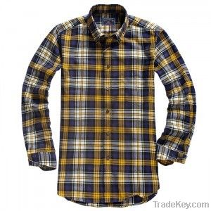 man's 100% cotton flannel long sleeve casual shirt