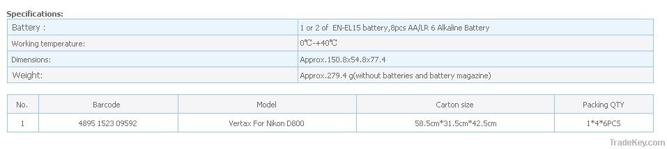 Pixel Original Nikon D800 battery grip, promotion now, New arrival!