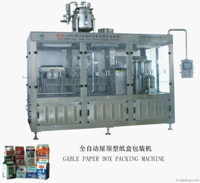 GABLE PAPER BOX PACKING MACHINE