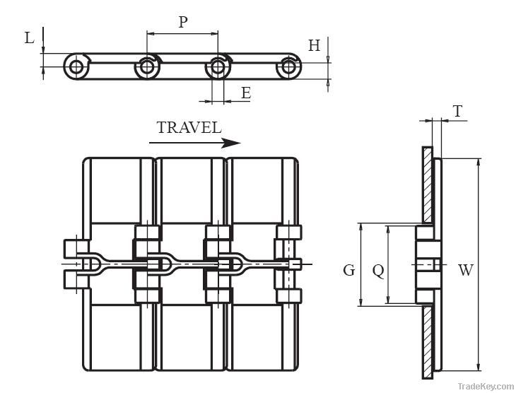 Plastic Conveyor Chain  820