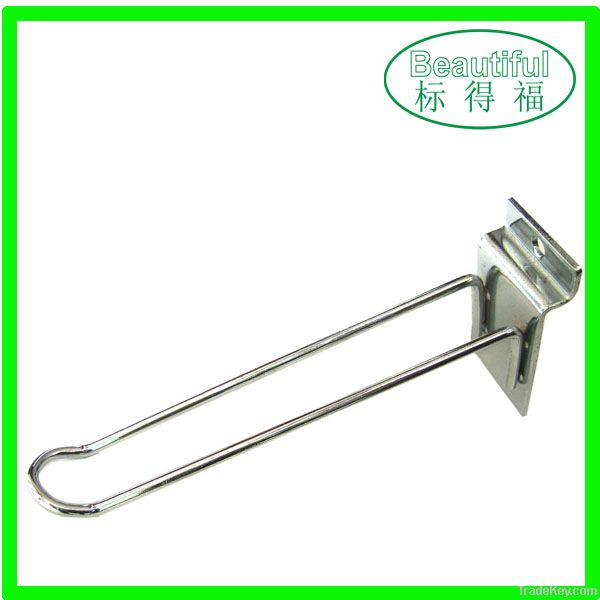 Double metal slatwall display euro hook