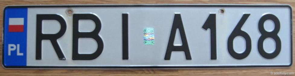 new model car number plate