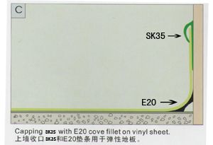 PVC vinyl flooring pvc capping strip