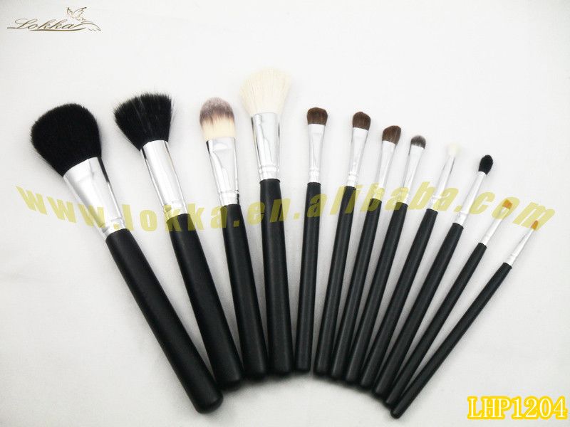 12pcs black makeup brushes