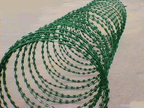 Razor barbed wire fencing