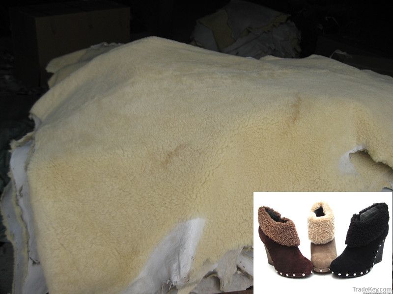 Real lambskin fur shoe inner lining