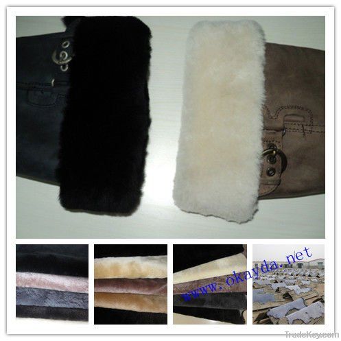 Natural sheep fur shoes inner lining