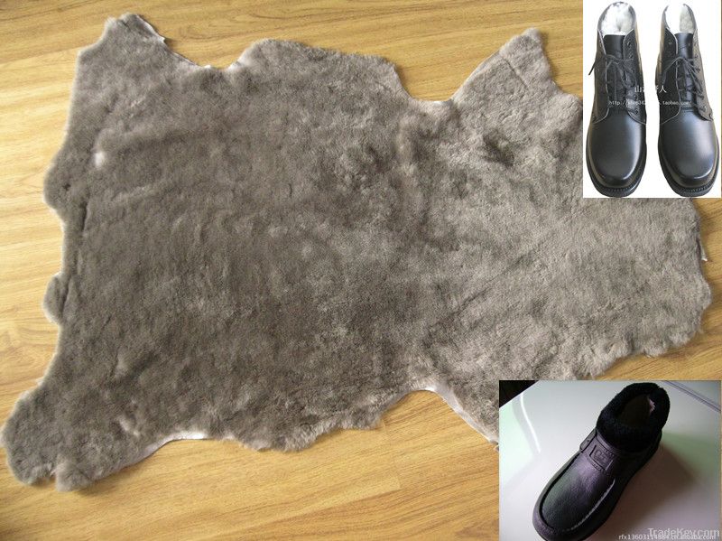 Natural sheep fur shoes inner lining