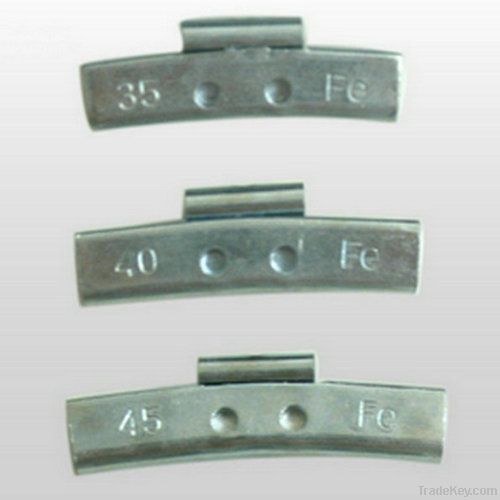 fe/iron clip on wheel weight with hole