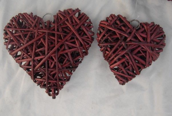 Heart Shaped wicker Baskets