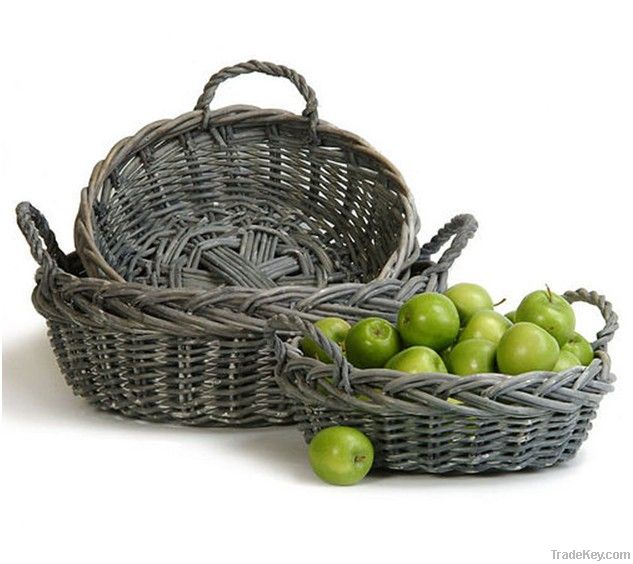 hand-made wicker basket for fruit