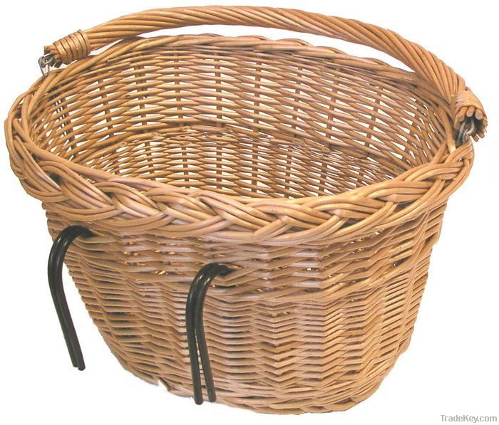 wicker bicycle basket