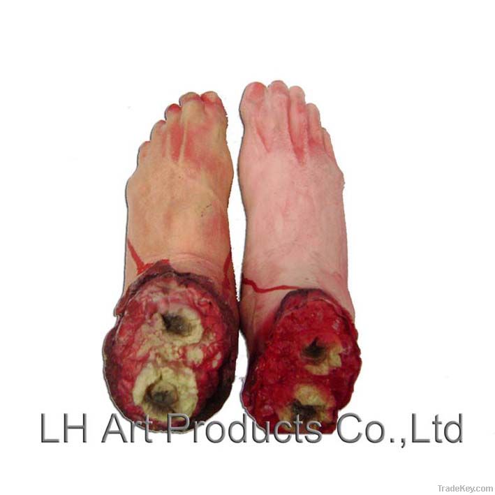 Halloween bloody foot