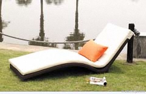 rattan lounger