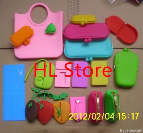 Free shipping + Mix order! silicone coin wallet, silicone coin purse