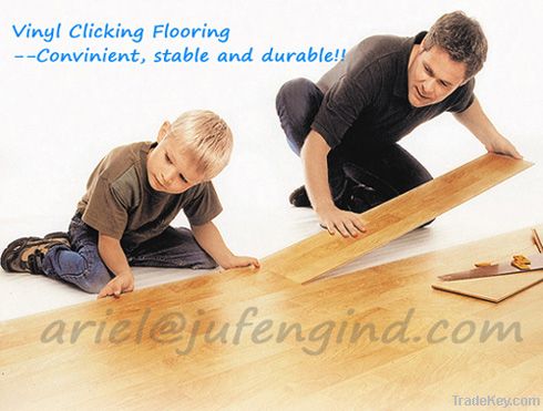 Vinyl Flooring with Click System--Plank/Stone Pattern