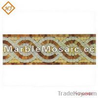 Stone mosaic border