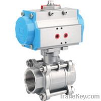 Stainless-Steel Pneumatic-3-PC-Ball-Valve