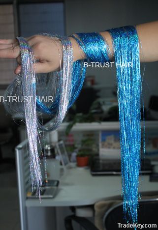 Glitz Sparkling Dazzle Tinsel Hair Extensions 3D Shinny Hair 91cm .100