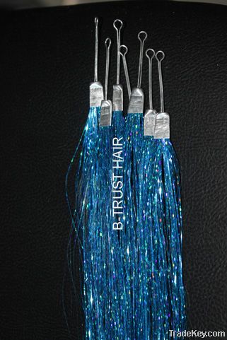 Glitz Sparkling Dazzle Tinsel Hair Extensions 3D Shinny Hair 91cm .100