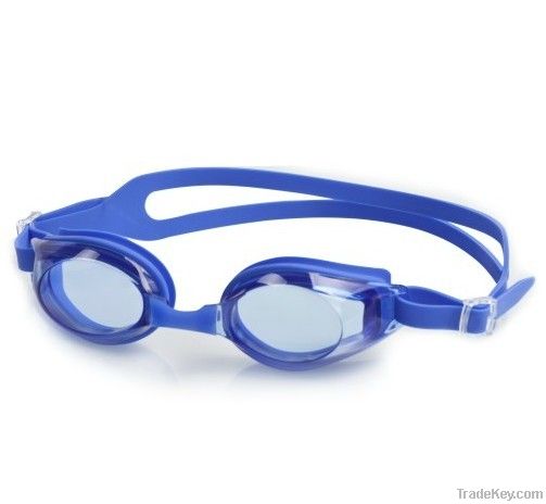Adult silicone swimming goggles with anti-fog