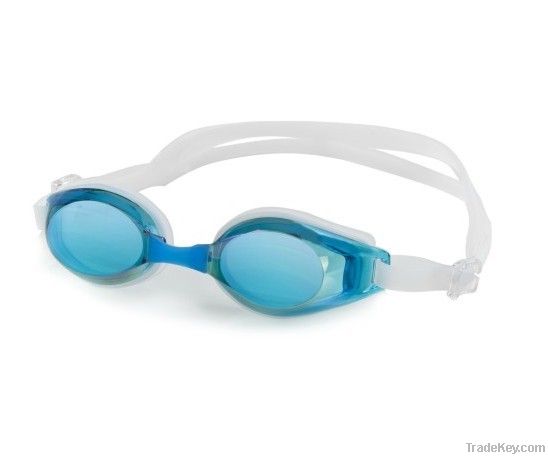 Adult silicone swimming goggles with anti-fog