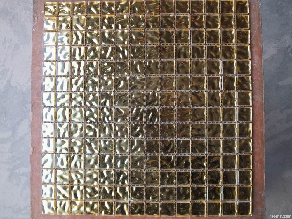 Shiny Glass Mosaic Tiles Golden