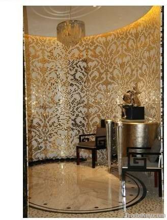 Golden Foil Glass Mosaic