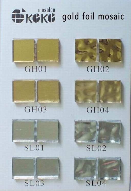 mosaic pullze, glass mosaic, gold glass mosaic, silver glass mosaic