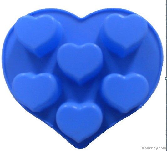 2012 heart silicone cake mould