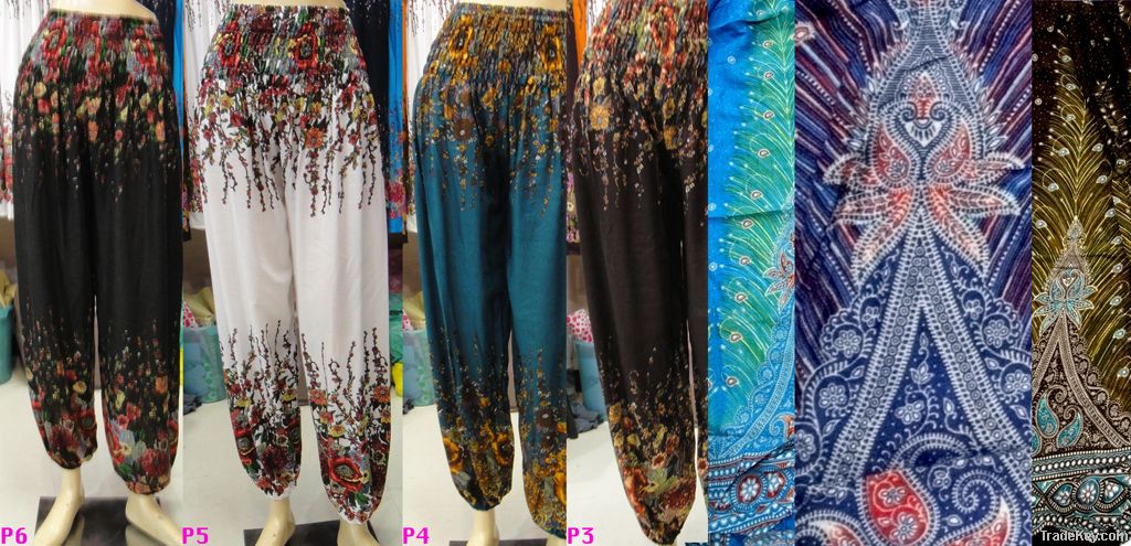 oriental fisherman thai style VTG RETRO INDIE HIPPIE BOHO yoga pants