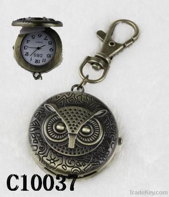 Owl shaped animal clock keychain