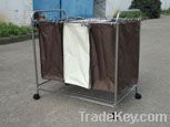 stainless steel tube laundry cart