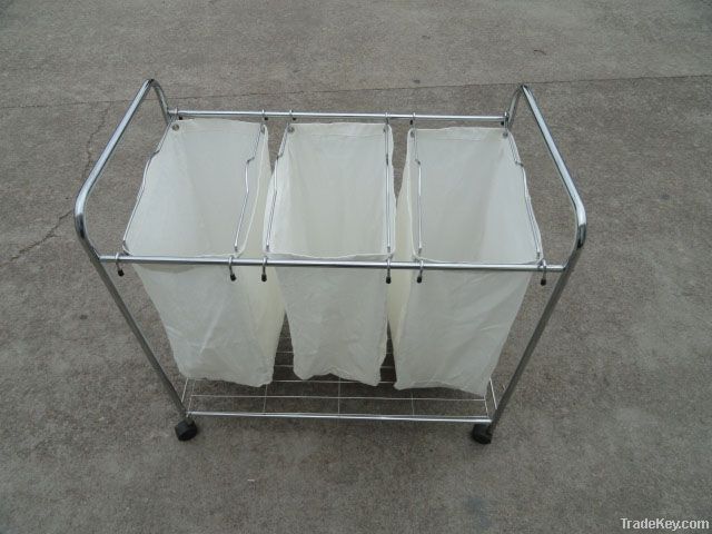 stainless steel tube laundry cart