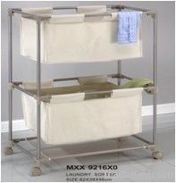 stainless steel tube two layer  laundry cart