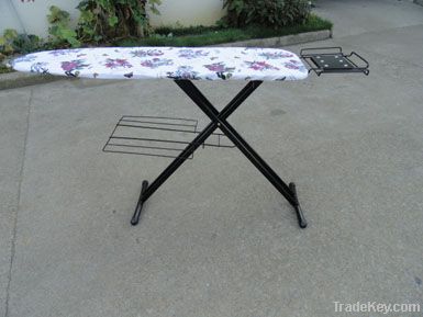 Foldable adjustable mesh ironing board