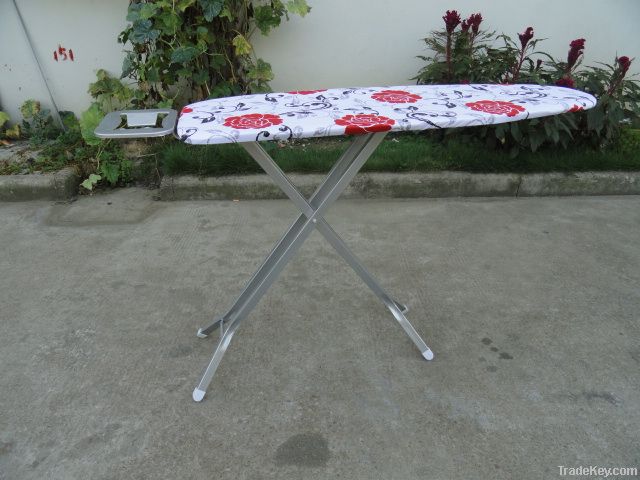 Foldable adjustable mesh ironing board