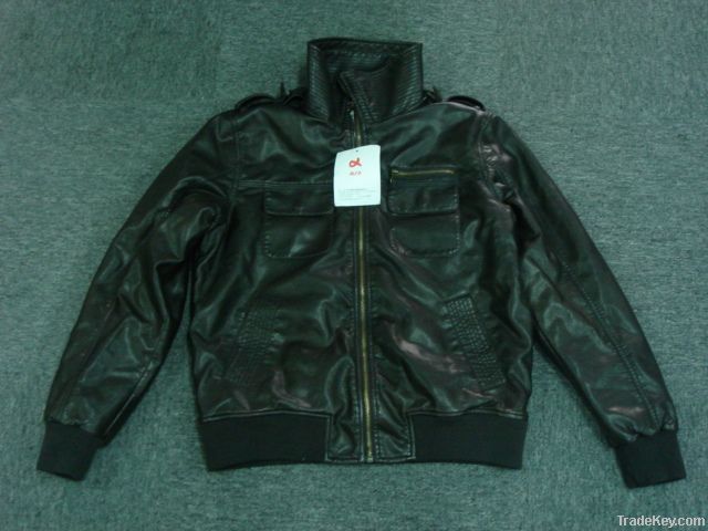 Men's synthetic leather jacket