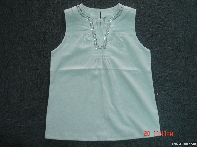 ladies linen/cotton vest