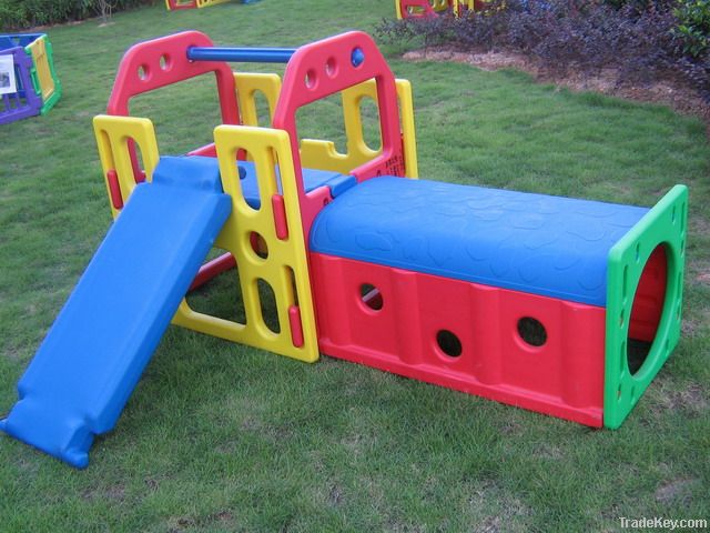 plastic tube slid, combo gym with slide, playgrounds with large tunnel