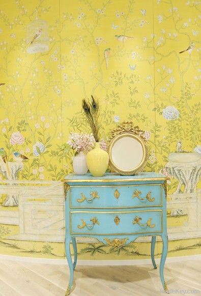 hand-painted wallcoverings