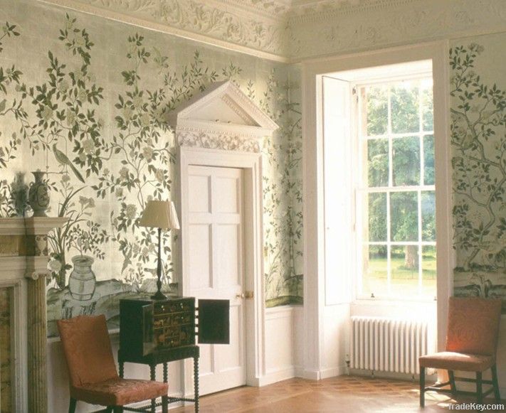 hand-painted wallcoverings mural