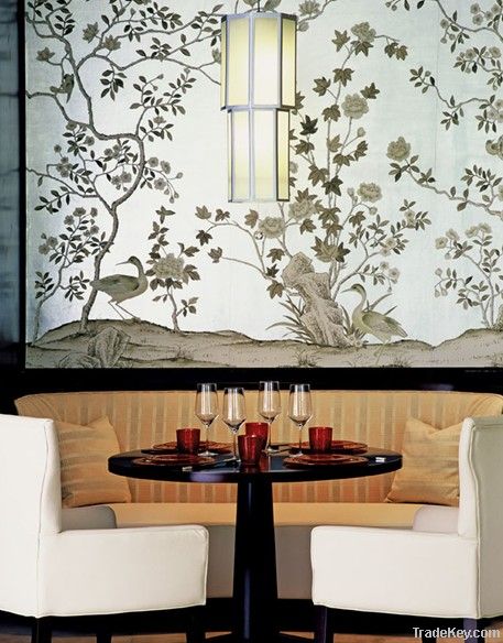 hand-painted wallcoverings mural