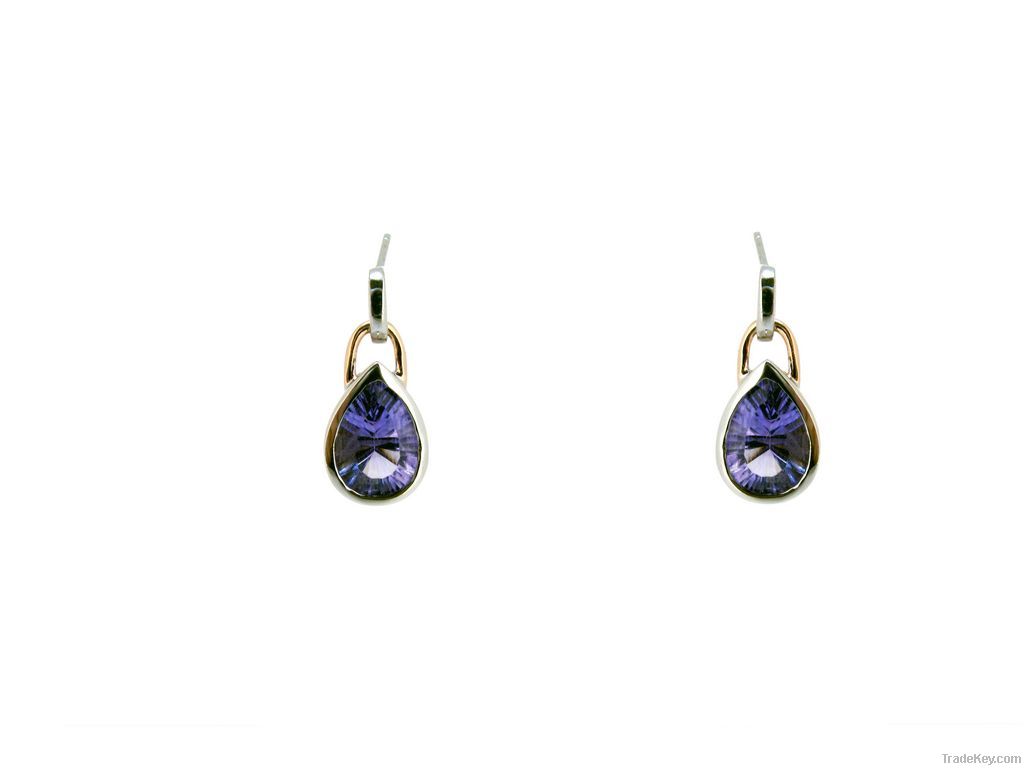 925 silver amethyst earring