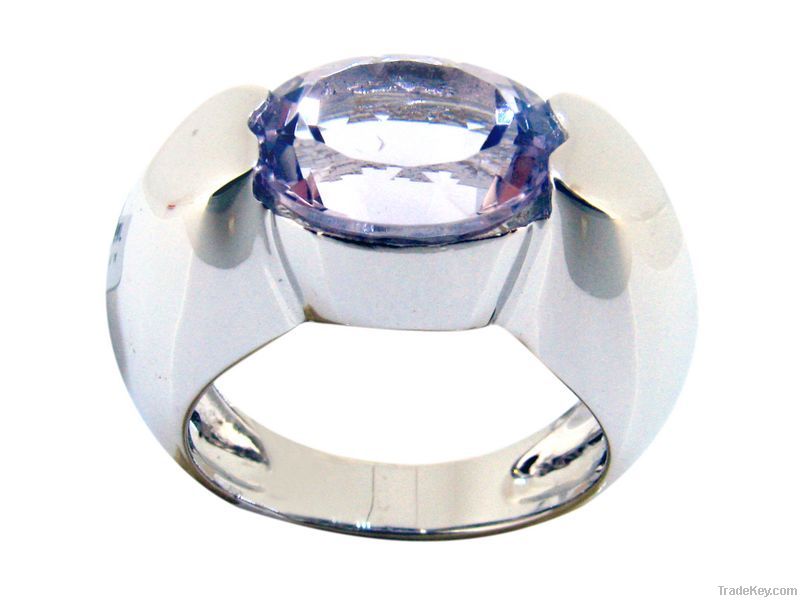 Amethyst gemstone 925 silver rings